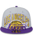 Фото #3 товара Men's Gray, Purple Los Angeles Lakers Tip-Off Two-Tone 9FIFTY Snapback Hat