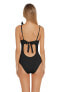 Фото #2 товара Becca by Rebecca Virtue Sadie Asymmetrical One Piece Swimsuit Black Size M