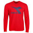 Diadora Logo Chromia Crew Neck Sweatshirt Mens Red 177764-45046 S - фото #1