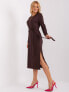 Sukienka-LK-SK-509455.96-ciemny brązowy