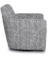 Фото #3 товара CLOSEOUT! Jordani 33" Fabric Swivel Accent Chair, Created for Macy's
