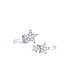 ფოტო #2 პროდუქტის Dazzling Star Couples Design Sterling Silver Diamond Open Women Ring