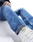 Weekday Smooth high waist slim jeans in golf blue wash