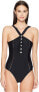 Фото #1 товара Jonathan Simkhai Women's 247529 Classic Button Up One-Piece Swimsuit Size M