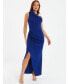 ფოტო #1 პროდუქტის Women's One Shoulder Wrap Maxi Dress