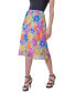 ფოტო #4 პროდუქტის Women's Colorful Sheer Overlay Elastic Waist Skirt