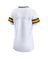 Women's White Pittsburgh Steelers Sunday Best Lace-Up T-shirt