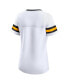 ფოტო #2 პროდუქტის Women's White Pittsburgh Steelers Sunday Best Lace-Up T-shirt