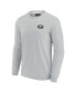 ფოტო #2 პროდუქტის Men's and Women's Gray Georgia Bulldogs Super Soft Long Sleeve T-shirt