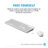 Фото #5 товара HP 230 Wireless Mouse and Keyboard Combo - Full-size (100%) - RF Wireless - Membrane - White - Mouse included