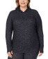 ფოტო #1 პროდუქტის Plus Size SoftKnit Long-Sleeve Tunic Hoodie