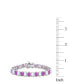 Opal (9-3/4 ct. t.w) & Pink Sapphire (5-7/8 ct. t.w.) Tennis Bracelet in Sterling Silver
