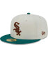 Фото #4 товара Men's White Chicago White Sox Cooperstown Collection Camp 59FIFTY Fitted Hat