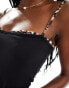 Фото #3 товара ASOS DESIGN leopard bust detail cami in black