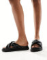 Фото #3 товара Glamorous cross strap slide in black