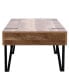 Фото #7 товара 21.69" Oak Finish Medium Density Fiberboard, Wood, Metal 2-Drawer Coffee Table