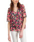 Фото #1 товара Women's Short Flutter-Sleeve Necklace Top, Created for Macy's