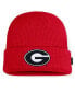 ფოტო #1 პროდუქტის Men's Red Georgia Bulldogs On-Field Terra Waffle Cuffed Knit Hat