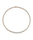 ფოტო #1 პროდუქტის Classic Cubic Zirconia Graduated CZ Round Prong Set Statement Tennis Necklace Collar For Women Prom Rose Gold Plated