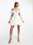 Forever New corset puff sleeve mini dress in white