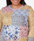 Plus Size Scottsdale Abstract Patchwork Button Down Top