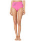 Stella McCartney 266251 Women's High Waist Pink Bikini Bottom Swimwear Size L