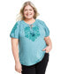Women's Embroidery Vacay Top, XS-3X, Created for Macy's