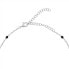 Silver necklace with black beads NCL112WBC