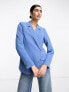 Фото #1 товара Vila tailored blazer co-ord with asymmetric fastening in blue