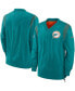 Men's Aqua Miami Dolphins Sideline Team ID Reversible Pullover Windshirt