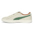 Фото #6 товара Puma Clyde Firm Ground Lace Up Mens Green, Off White Sneakers Casual Shoes 3911
