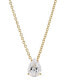 Pear Cubic Zirconia Necklace, 16" + 2" extender, Created for Macy's