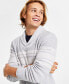 Фото #3 товара Men's Hunter Regular-Fit Stripe Shawl-Collar Sweater, Created for Macy's