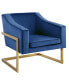 Фото #2 товара Hampshire 31" Velvet with Stainless Steel Modern Accent Chair