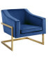 Hampshire 31" Velvet with Stainless Steel Modern Accent Chair