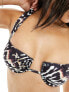 Фото #3 товара Free Society underwire ruched front bikini top in butterfly print