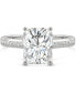 ფოტო #4 პროდუქტის Moissanite Radiant Engagement Ring (2-7/8 ct. t.w. DEW) in 14k White Gold