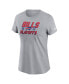 ფოტო #3 პროდუქტის Women's Gray Buffalo Bills 2023 NFL Playoffs Iconic T-shirt