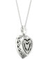 ფოტო #3 პროდუქტის Diamond Heart Cluster Pendant Necklace (1/2 ct. t.w.) in Sterling Silver, 16" + 2" extender