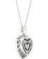 Фото #3 товара Macy's diamond Heart Cluster Pendant Necklace (1/2 ct. t.w.) in Sterling Silver, 16" + 2" extender