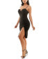 ფოტო #3 პროდუქტის Juniors' Scuba-Crepe Notch-Neck Bodycon Dress