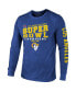 Фото #4 товара Men's Threads Royal Los Angeles Rams 2-Time Super Bowl Champions Loudmouth Long Sleeve T-shirt