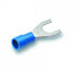 Cimco 180148 - Fork terminal - Copper - Straight - Blue - Tin-plated copper - Polyamide (PA)