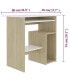 Фото #2 товара Desk White and Sonoma Oak 31.5"x17.7"x29.1" Engineered Wood