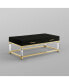 Фото #11 товара Casandra 2-Drawer High Gloss Coffee Table with Acrylic Legs and Metal Base