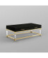 Casandra 2-Drawer High Gloss Coffee Table with Acrylic Legs and Metal Base