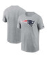 Фото #1 товара Men's Gray New England Patriots Logo Essential T-shirt