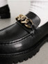 Фото #2 товара Walk London Clara chain loafers in black leather