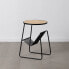 Small Side Table Black Natural Iron MDF Wood 46 x 48 x 66 cm