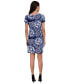Фото #2 товара Petite Printed Short-Sleeve A-Line Dress